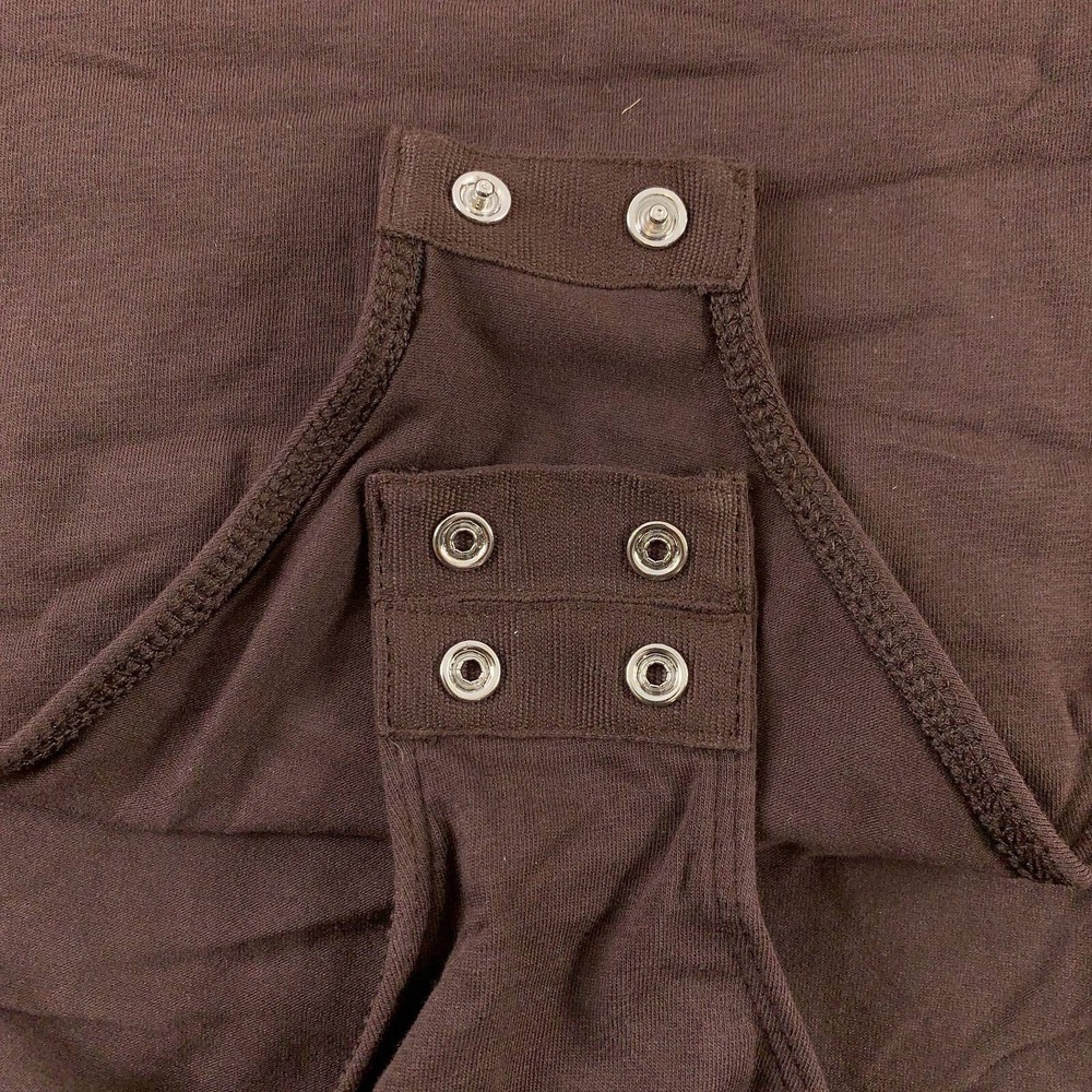 Old Navy Womens Bodysuit Brown Long Sleeve Round Neck Plus 2XL Snaps New - Picture 3 of 9